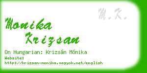 monika krizsan business card