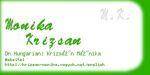 monika krizsan business card